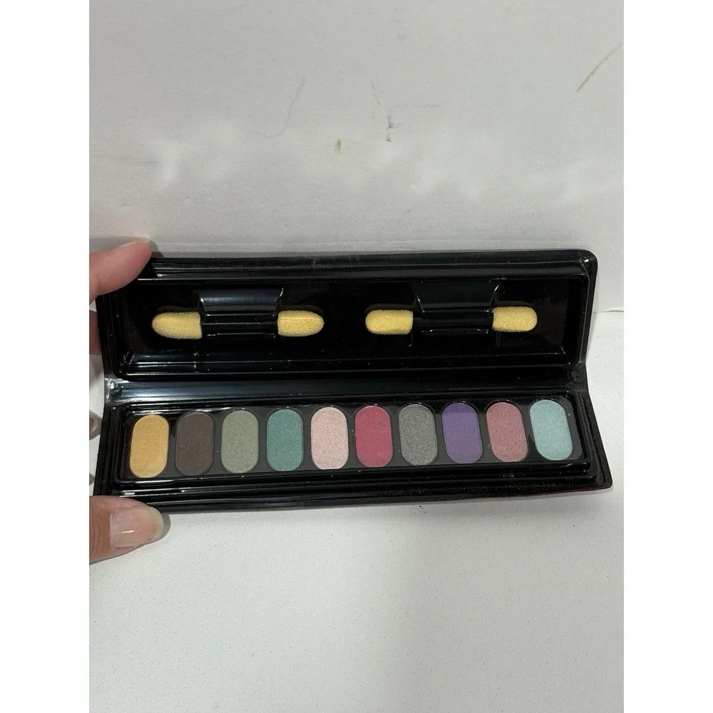 Jordache 10 Shades Colors Eyeshadow Palette With Suede Case Vintage Rare